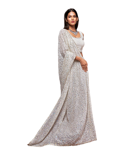Sequin Embroidered Party Saree