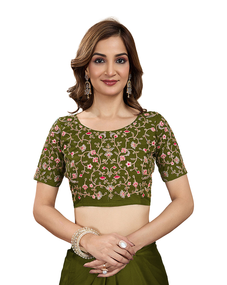 Floral Embroidered Designer Party Saree
