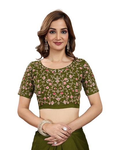 Floral Embroidered Designer Party Saree