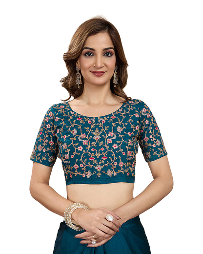 Floral Embroidered Designer Party Saree