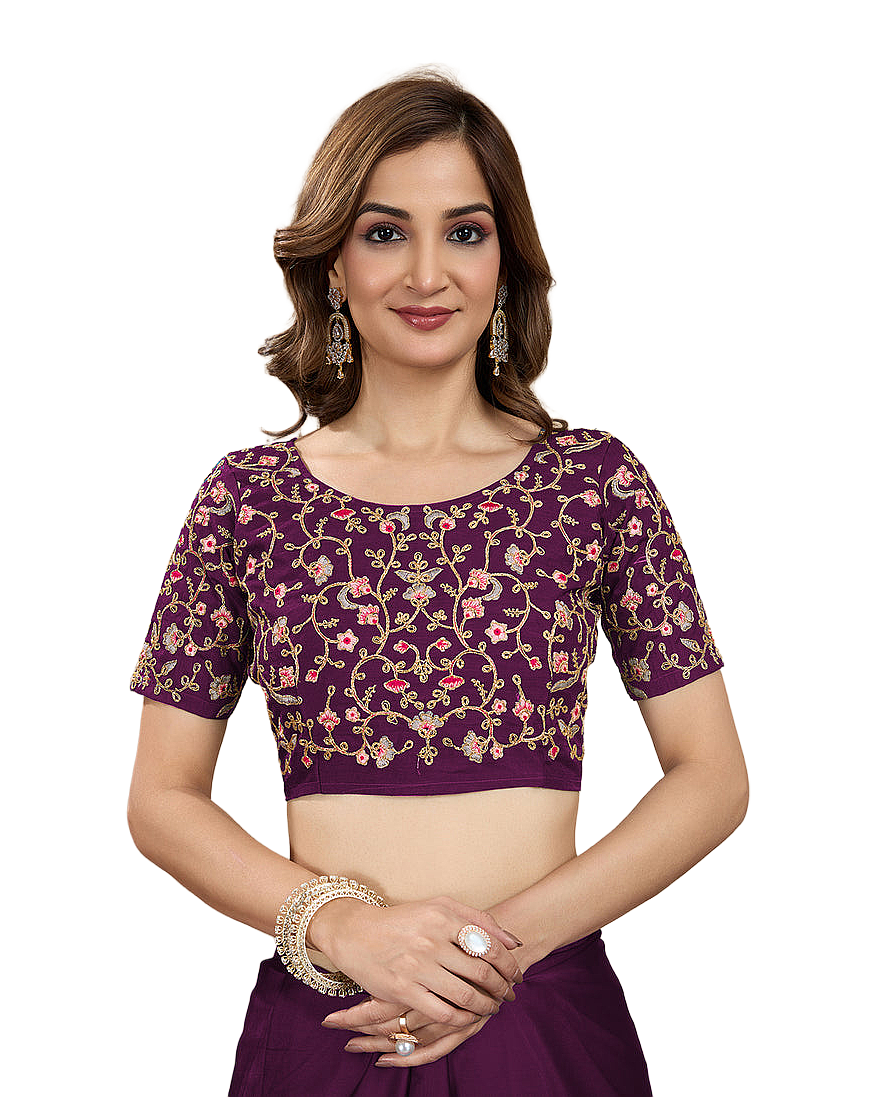 Floral Embroidered Designer Party Saree