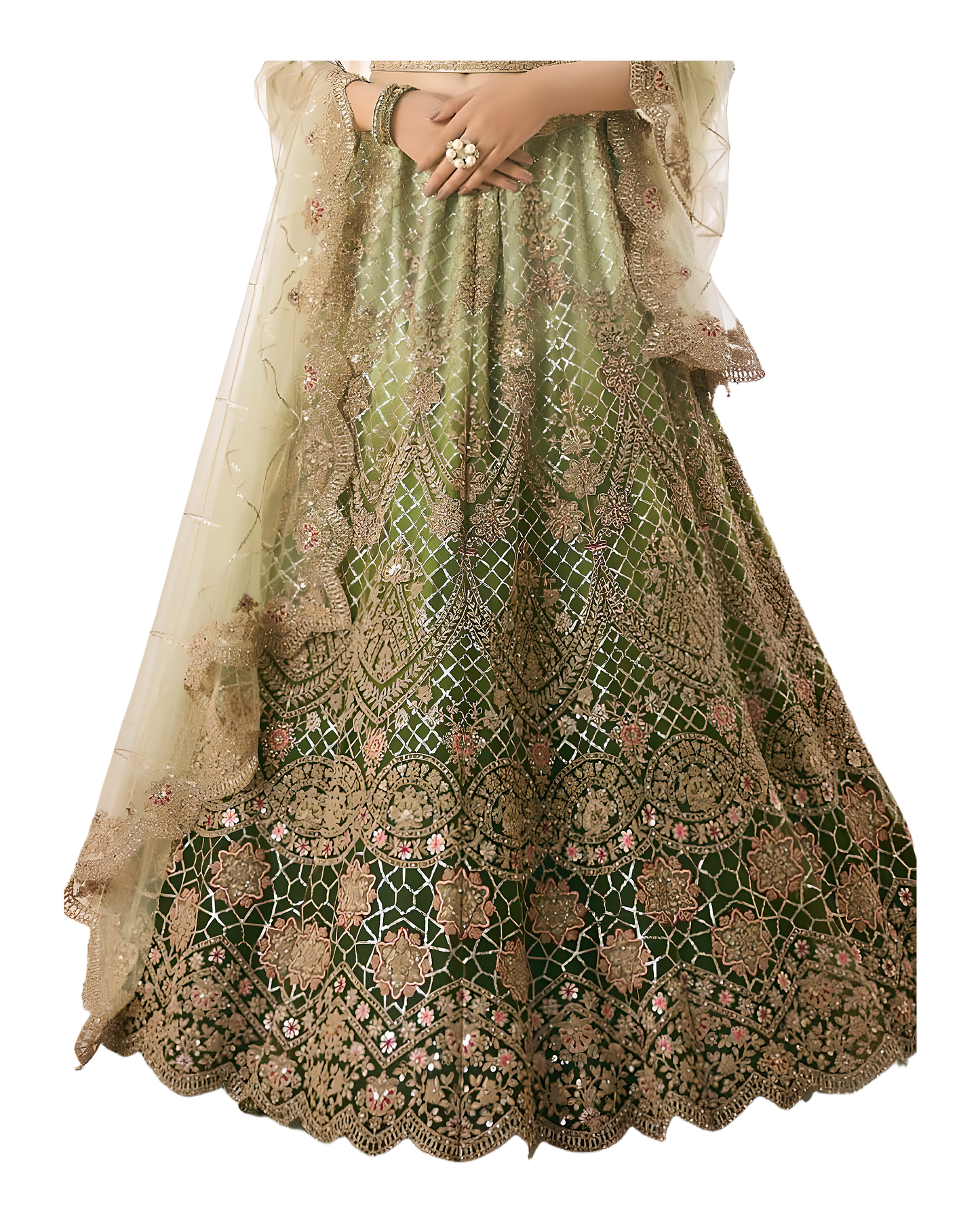 Heavy Embroidered Bridal Designer Lehenga Set