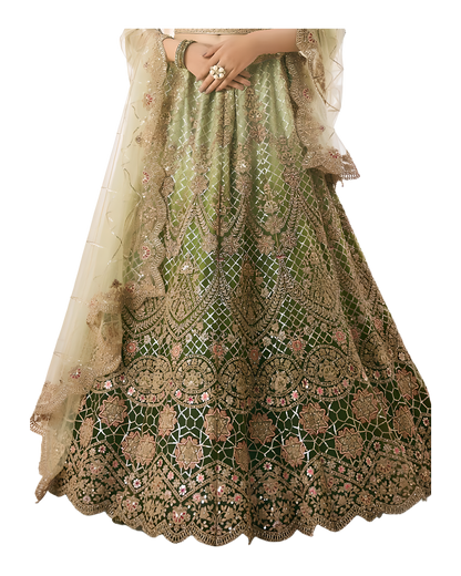 Heavy Embroidered Bridal Designer Lehenga Set