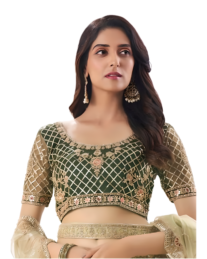 Heavy Embroidered Bridal Designer Lehenga Set