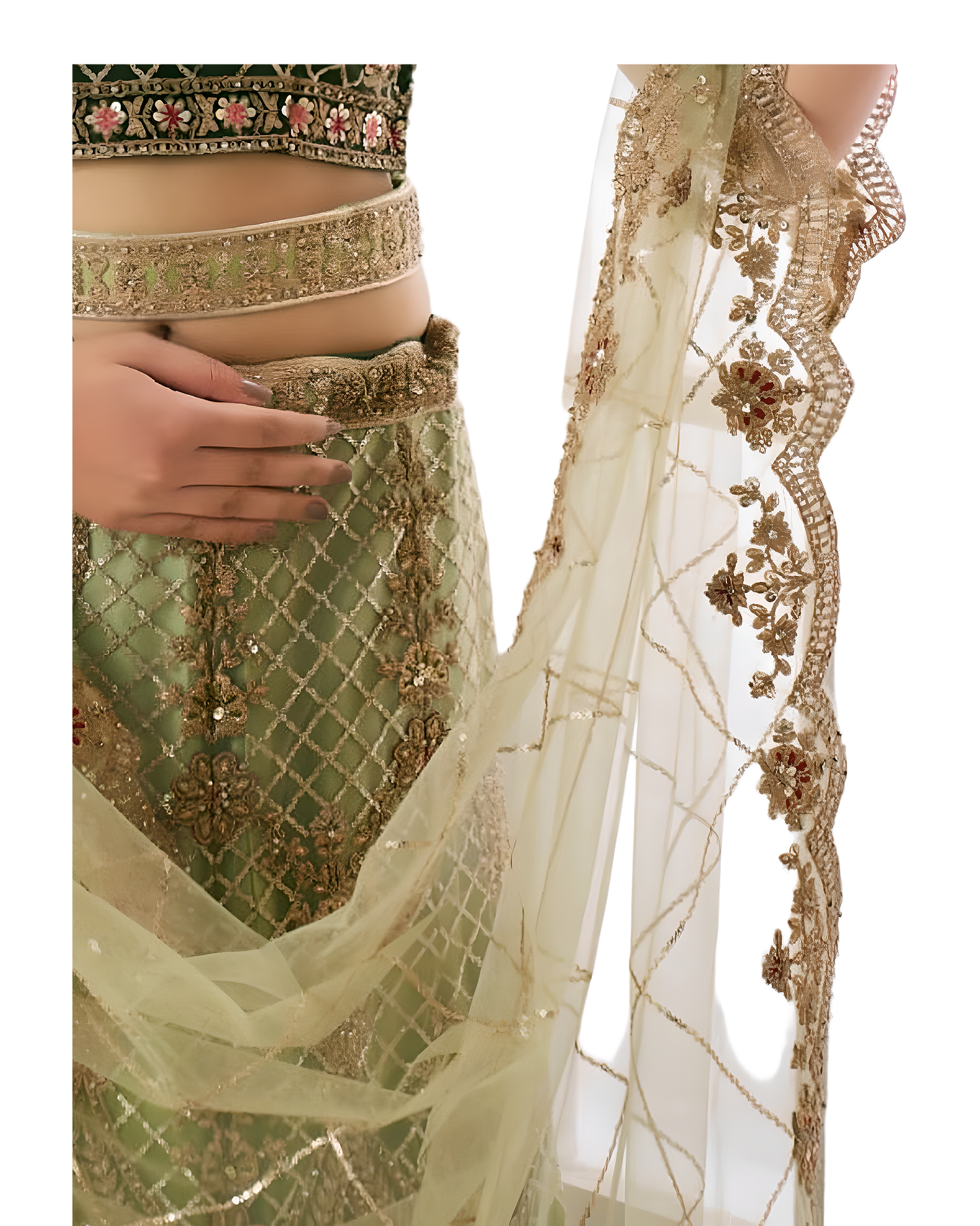 Heavy Embroidered Bridal Designer Lehenga Set