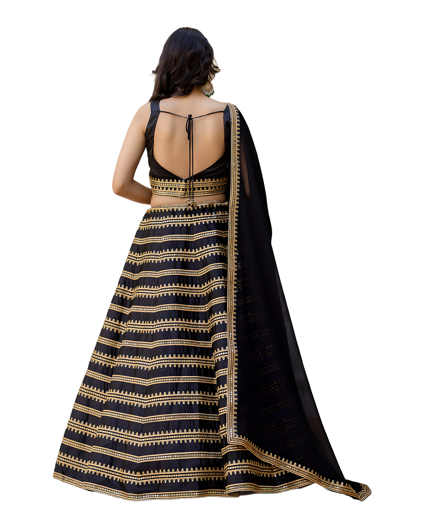 Traditional Zari Embroidered Designer Lehenga Set