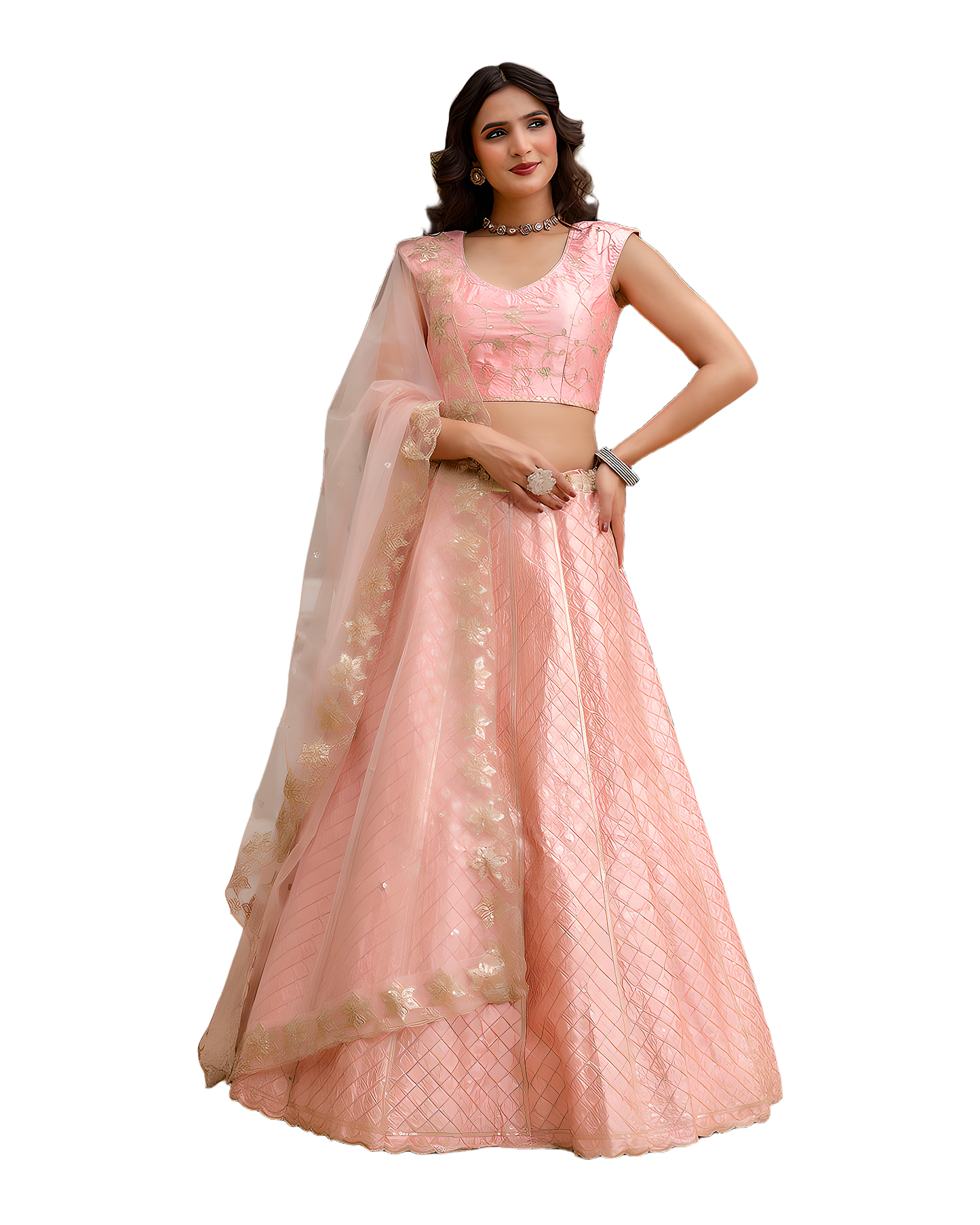 Elegant Embroidered Wedding Lehenga Set