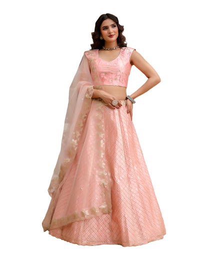 Elegant Embroidered Wedding Lehenga Set