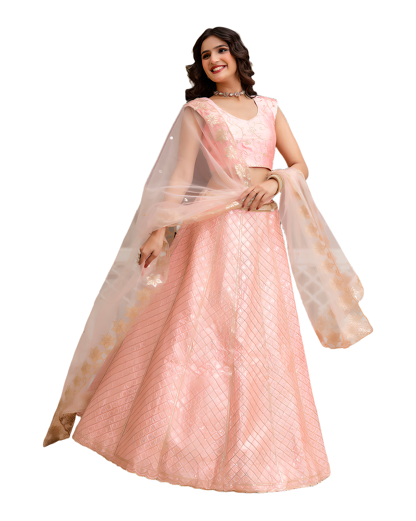 Elegant Embroidered Wedding Lehenga Set