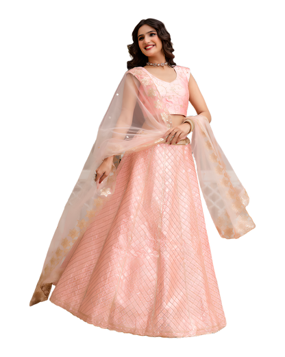 Elegant Embroidered Wedding Lehenga Set