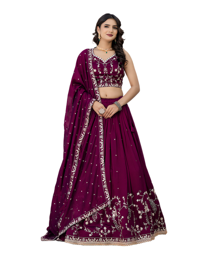 Floral Embroidered Designer Lehenga Set