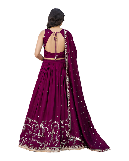 Floral Embroidered Designer Lehenga Set