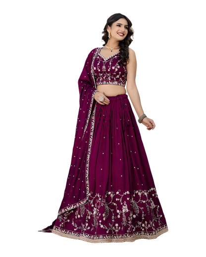 Floral Embroidered Designer Lehenga Set