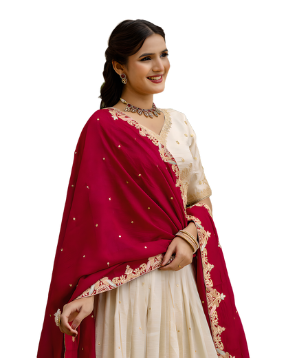 Elegant Embroidered Wedding Designer Lehenga Set