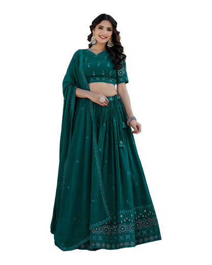 Elegant Embroidered Festive Lehenga Set
