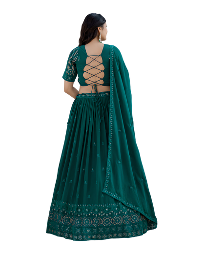 Elegant Embroidered Festive Lehenga Set