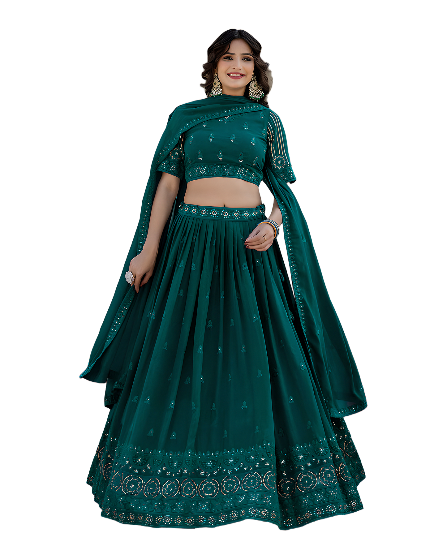 Elegant Embroidered Festive Lehenga Set
