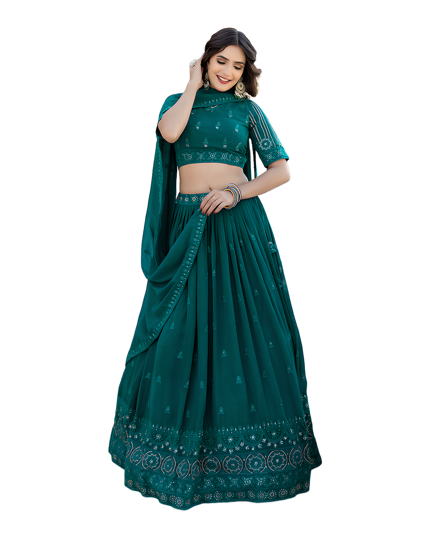 Elegant Embroidered Festive Lehenga Set