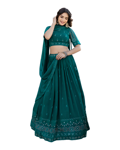 Elegant Embroidered Festive Lehenga Set