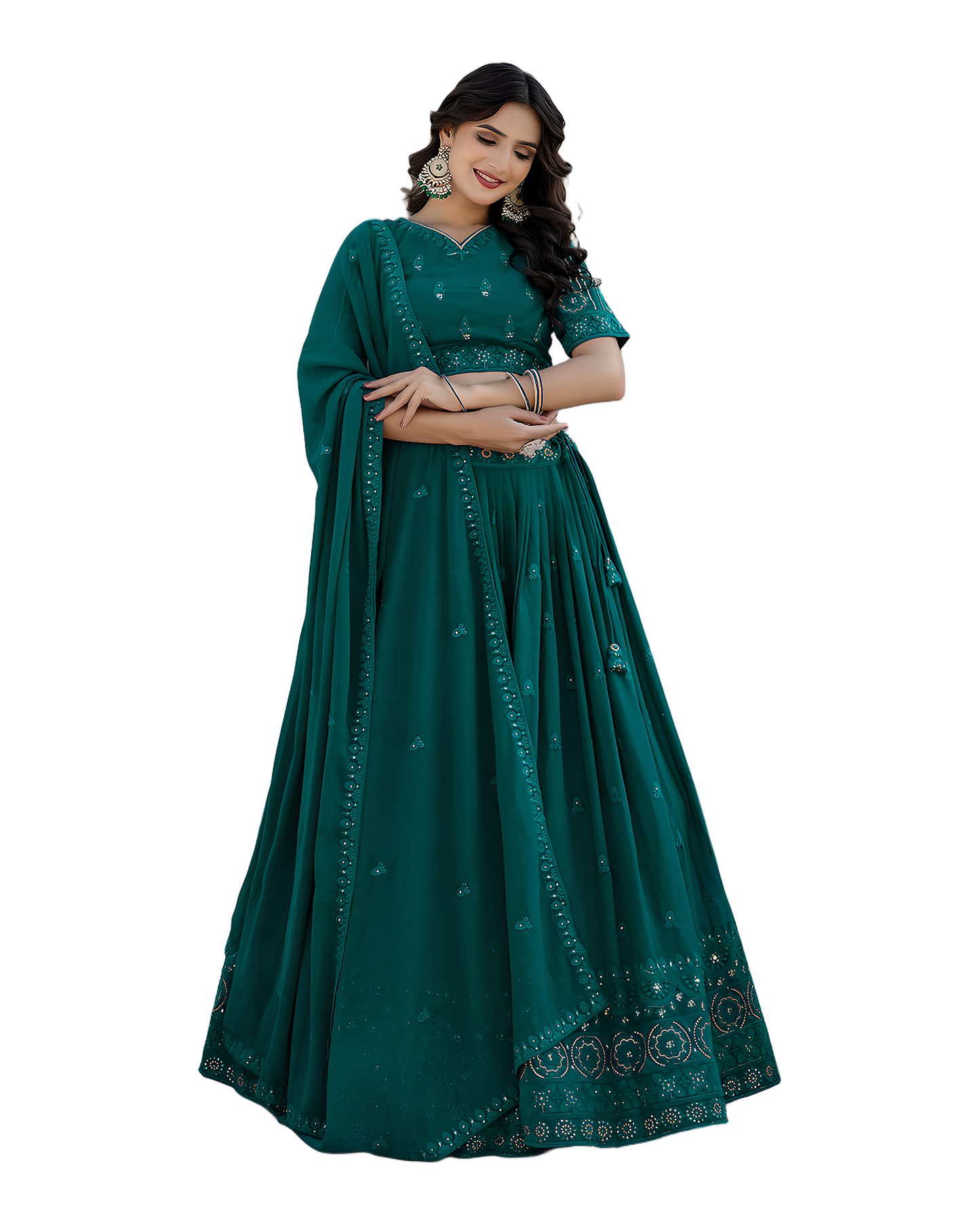 Elegant Embroidered Festive Lehenga Set