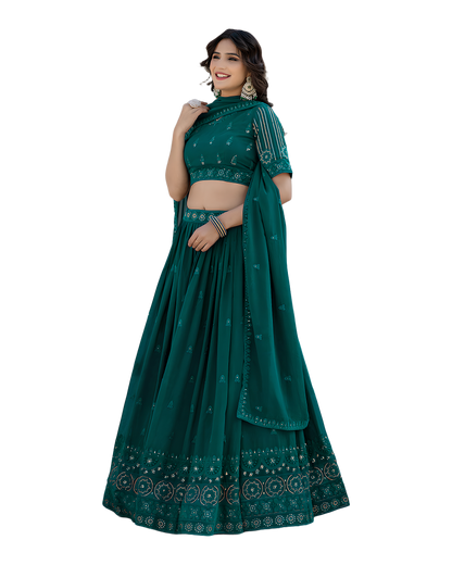 Elegant Embroidered Festive Lehenga Set