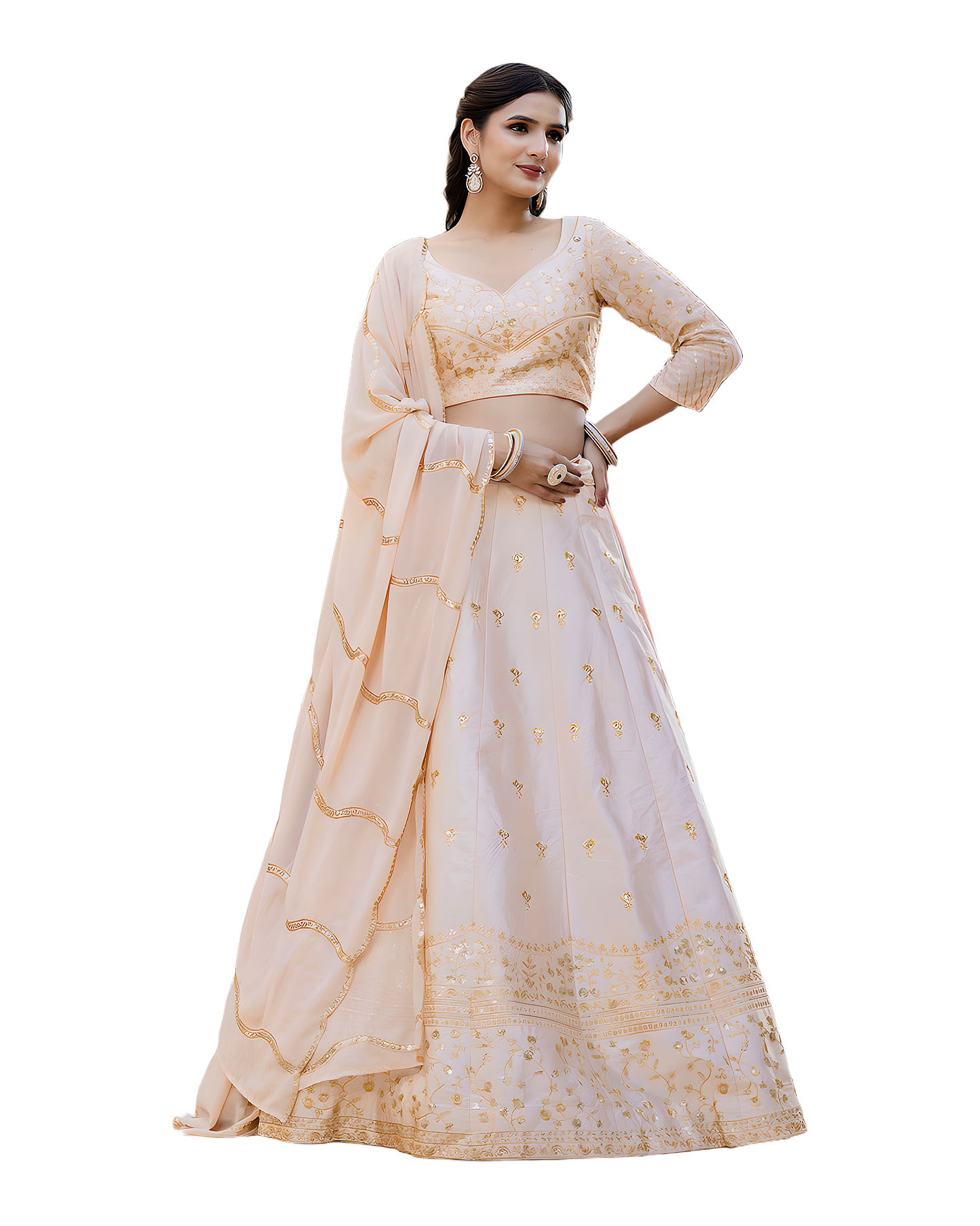 Elegant Embroidered Festive Lehenga Set