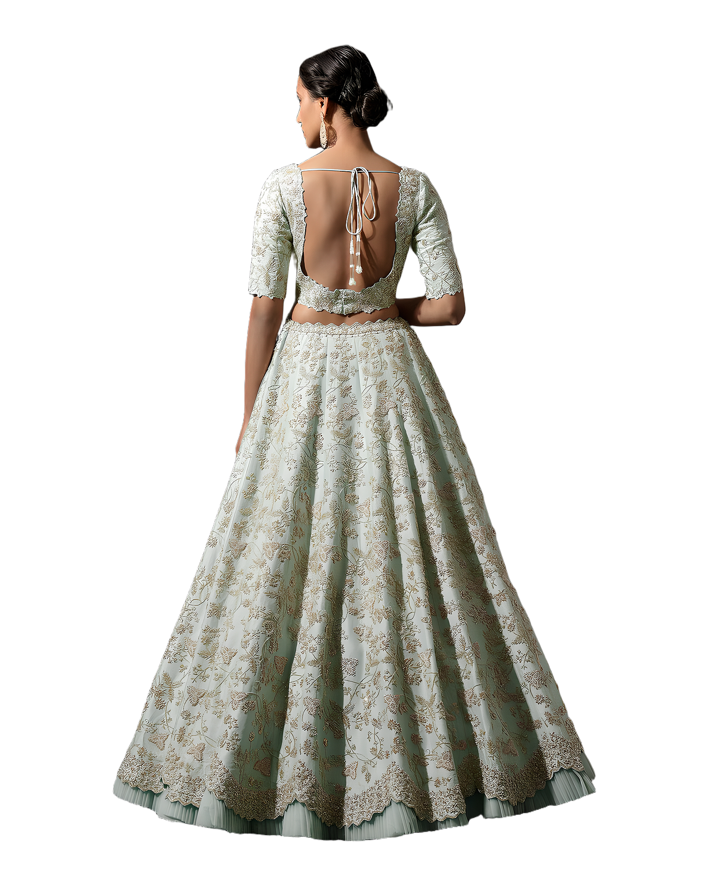 Floral Embroidered Designer Wedding Lehenga Set