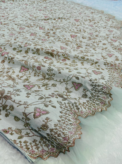 Floral Embroidered Designer Wedding Lehenga Set