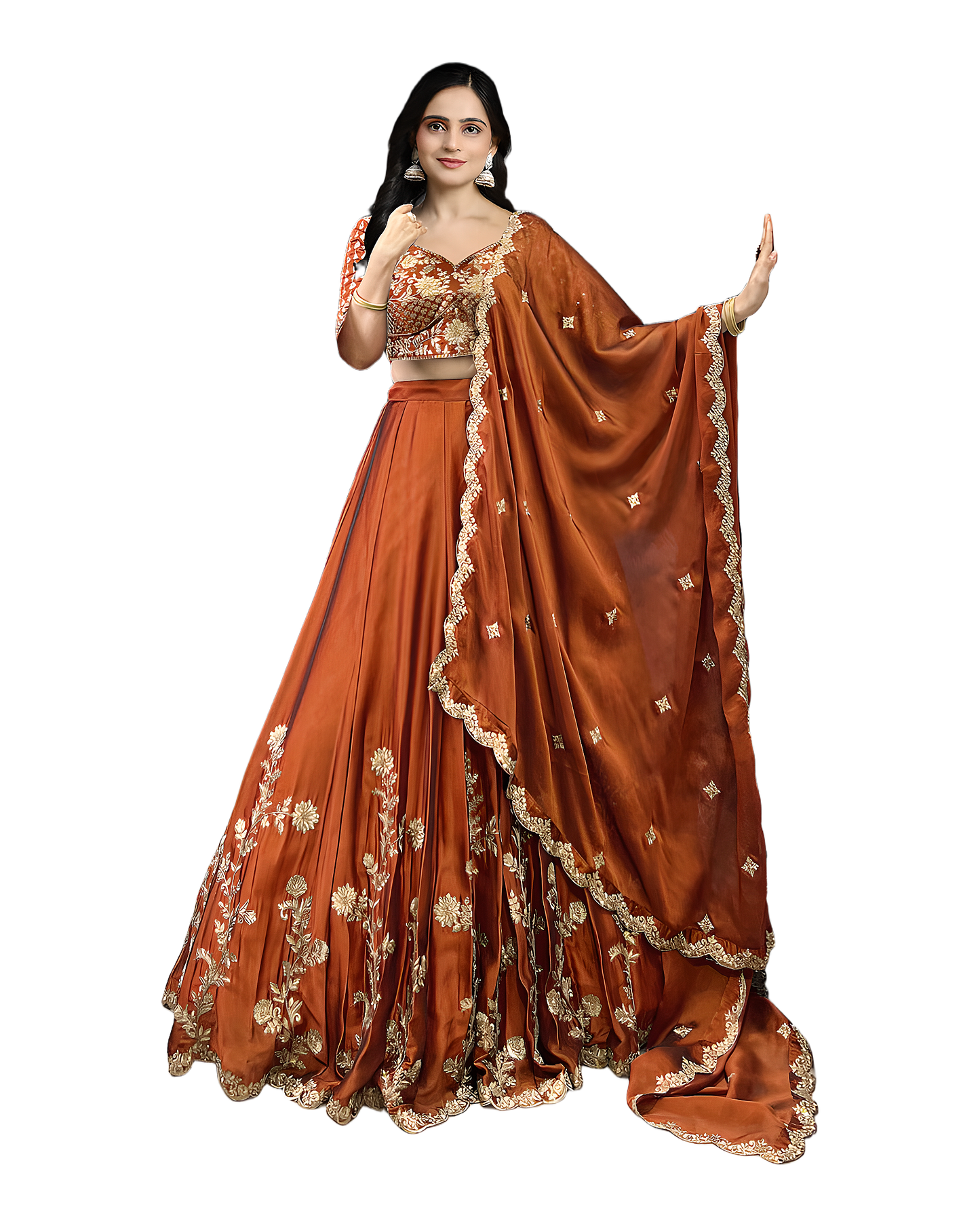 Floral Embroidered Designer Festive Lehenga Set