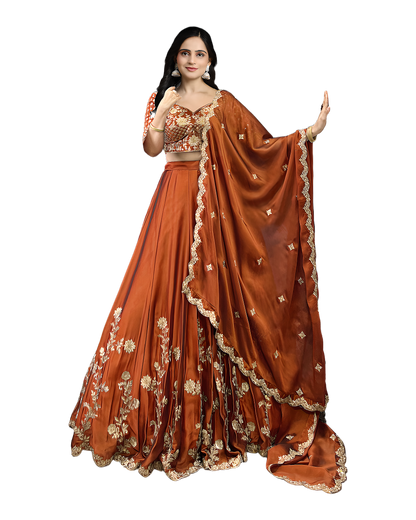 Floral Embroidered Designer Festive Lehenga Set