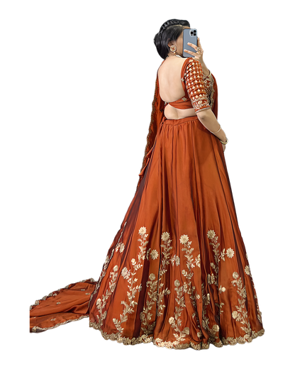 Floral Embroidered Designer Festive Lehenga Set