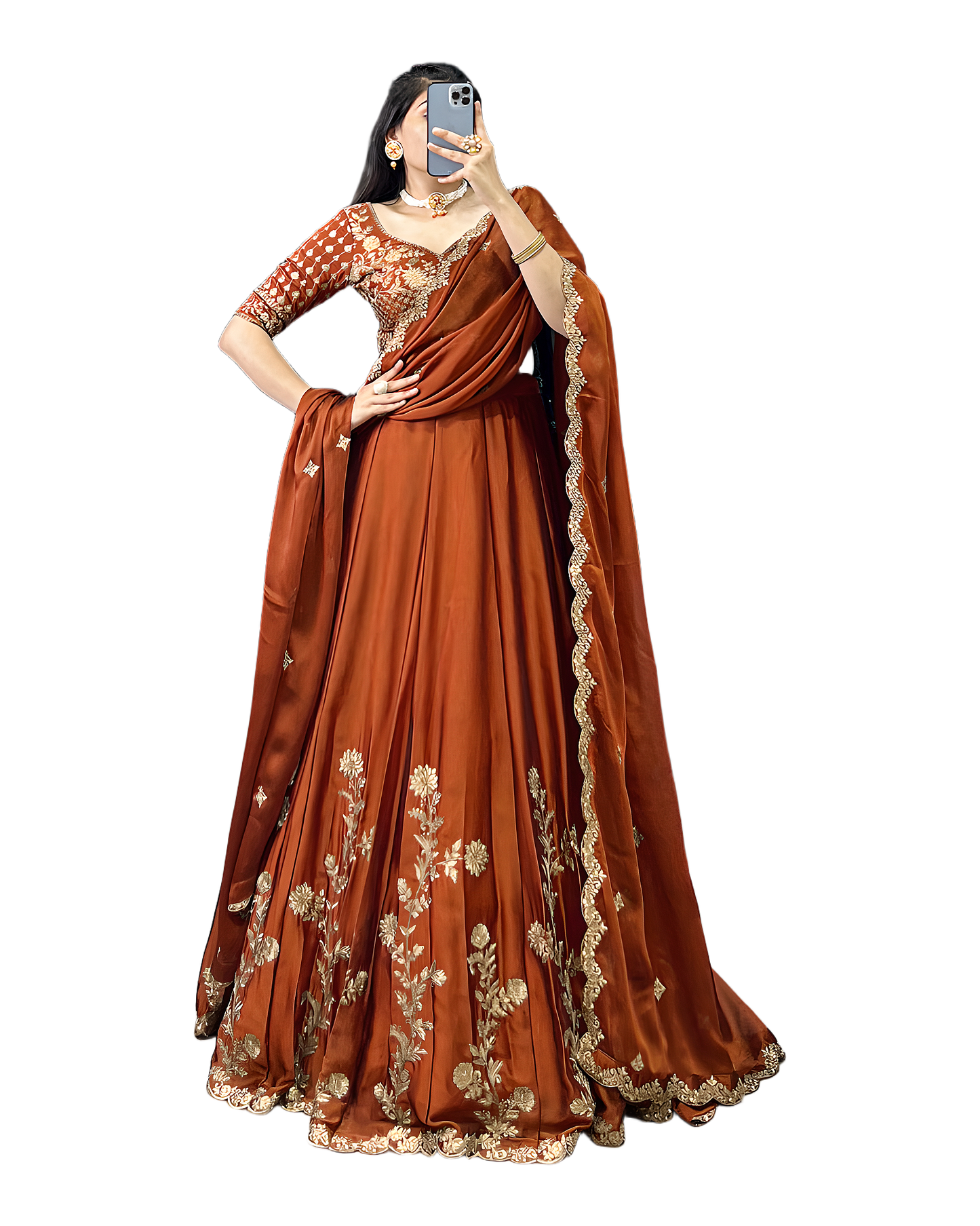Floral Embroidered Designer Festive Lehenga Set