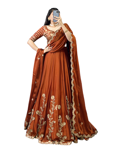 Floral Embroidered Designer Festive Lehenga Set