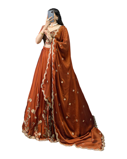 Floral Embroidered Designer Festive Lehenga Set