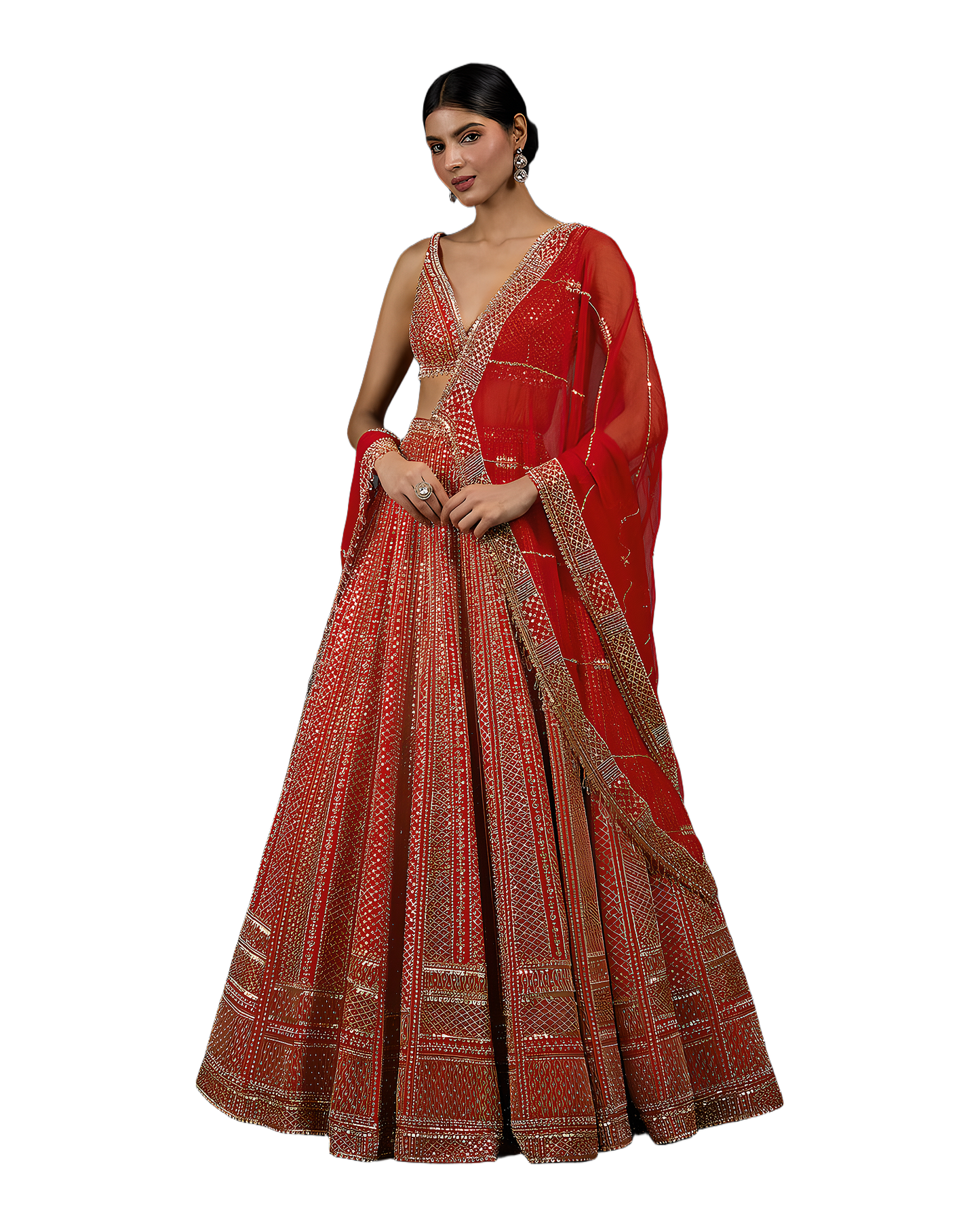 Luxury Bridal Embroidered Designer Lehenga Set