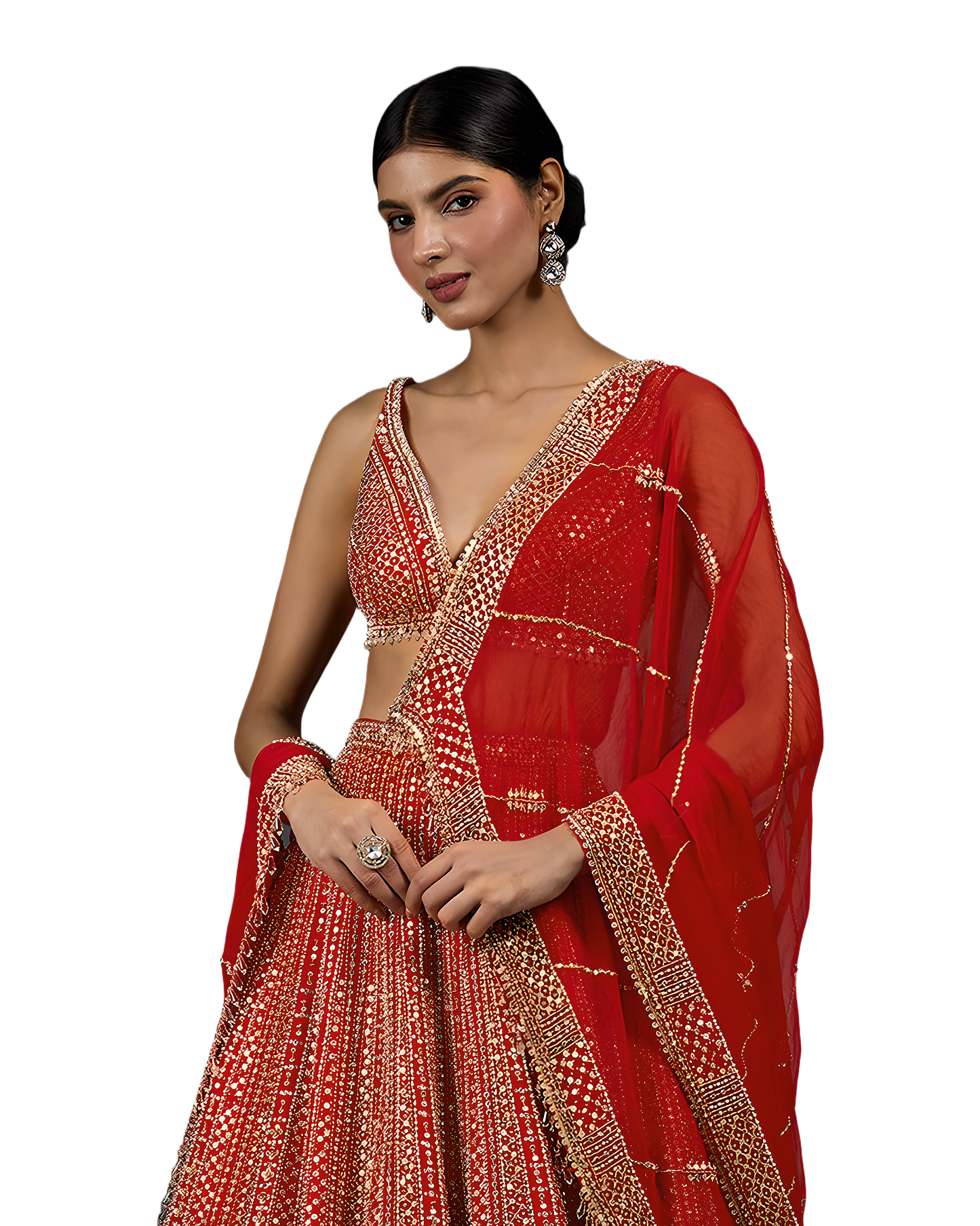 Luxury Bridal Embroidered Designer Lehenga Set