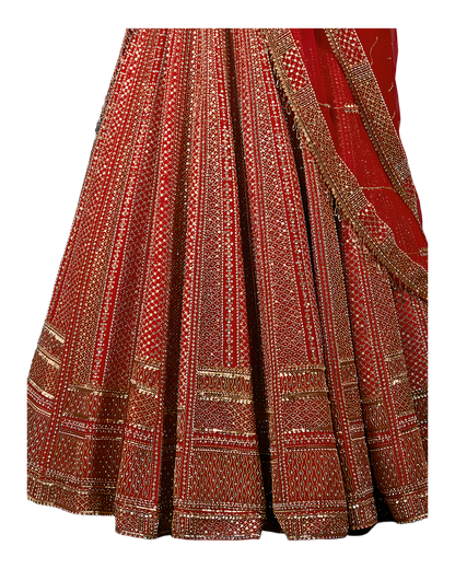 Luxury Bridal Embroidered Designer Lehenga Set