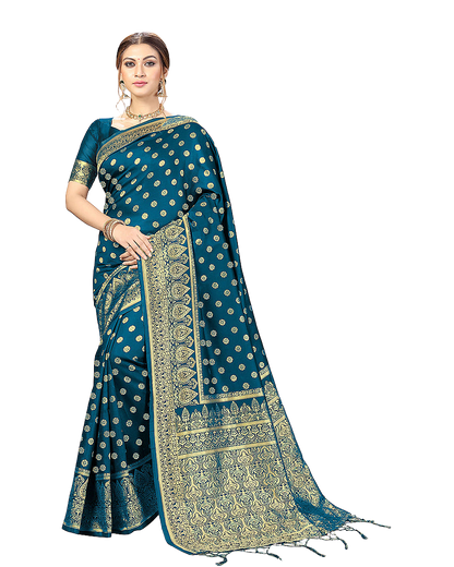 Traditional Zari Woven Silk Designer Banarasi Saree