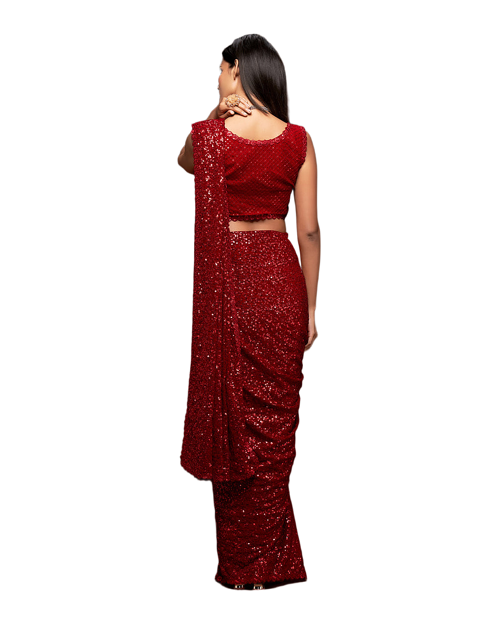 Sequin Embroidered Party Saree