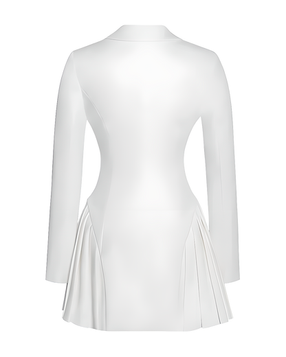 Tailored Blazer Pleated Mini Dress