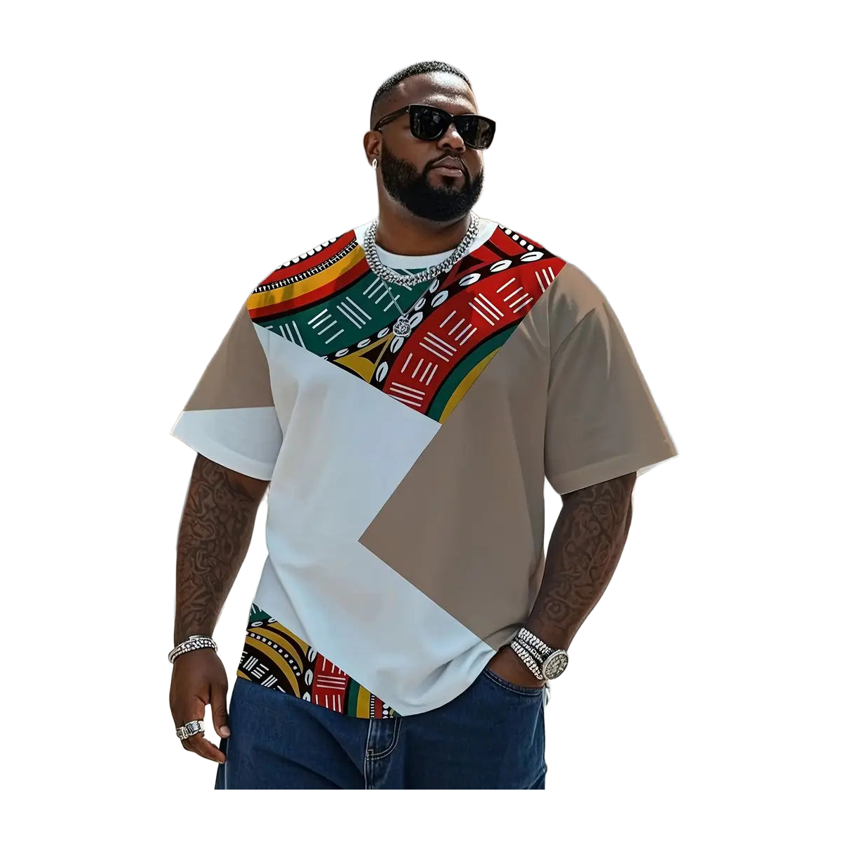 Abstract Earth Block Tee