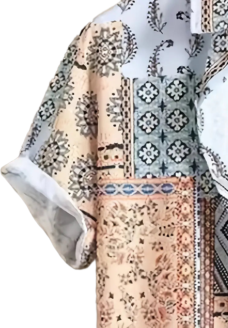 Boho Patchwork Bandana Shirt