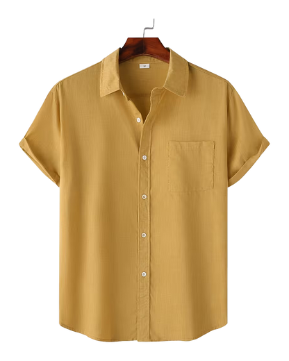 Relaxed Fit Short Sleeve Button Shirt