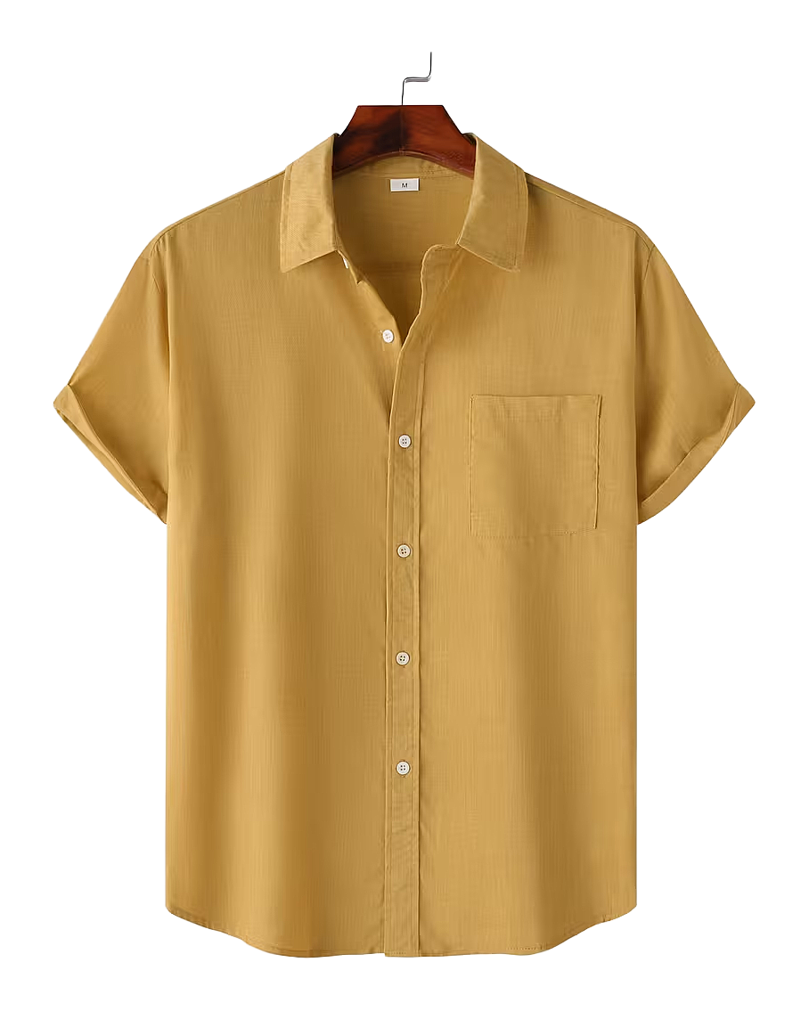 Relaxed Fit Short Sleeve Button Shirt