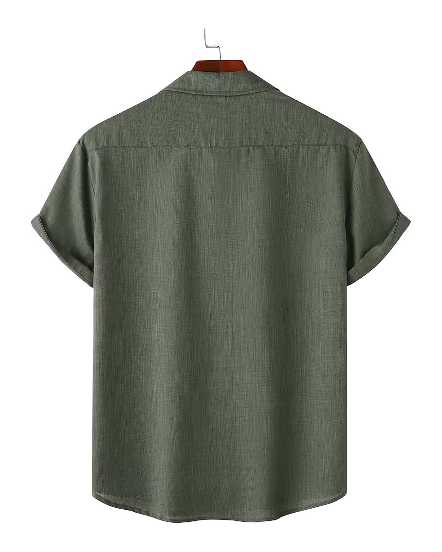 Relaxed Fit Short Sleeve Button Shirt