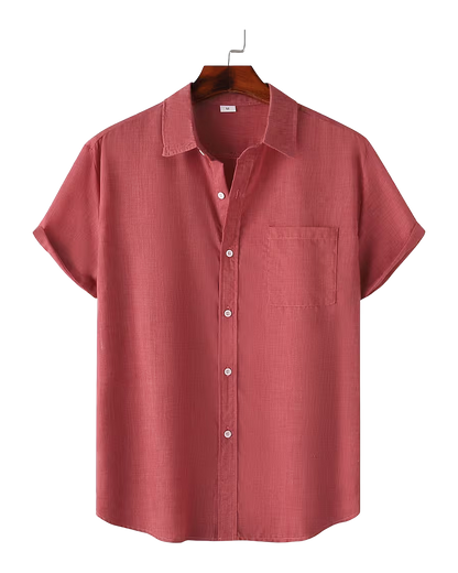 Relaxed Fit Short Sleeve Button Shirt