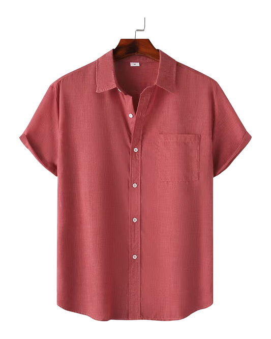 Relaxed Fit Short Sleeve Button Shirt