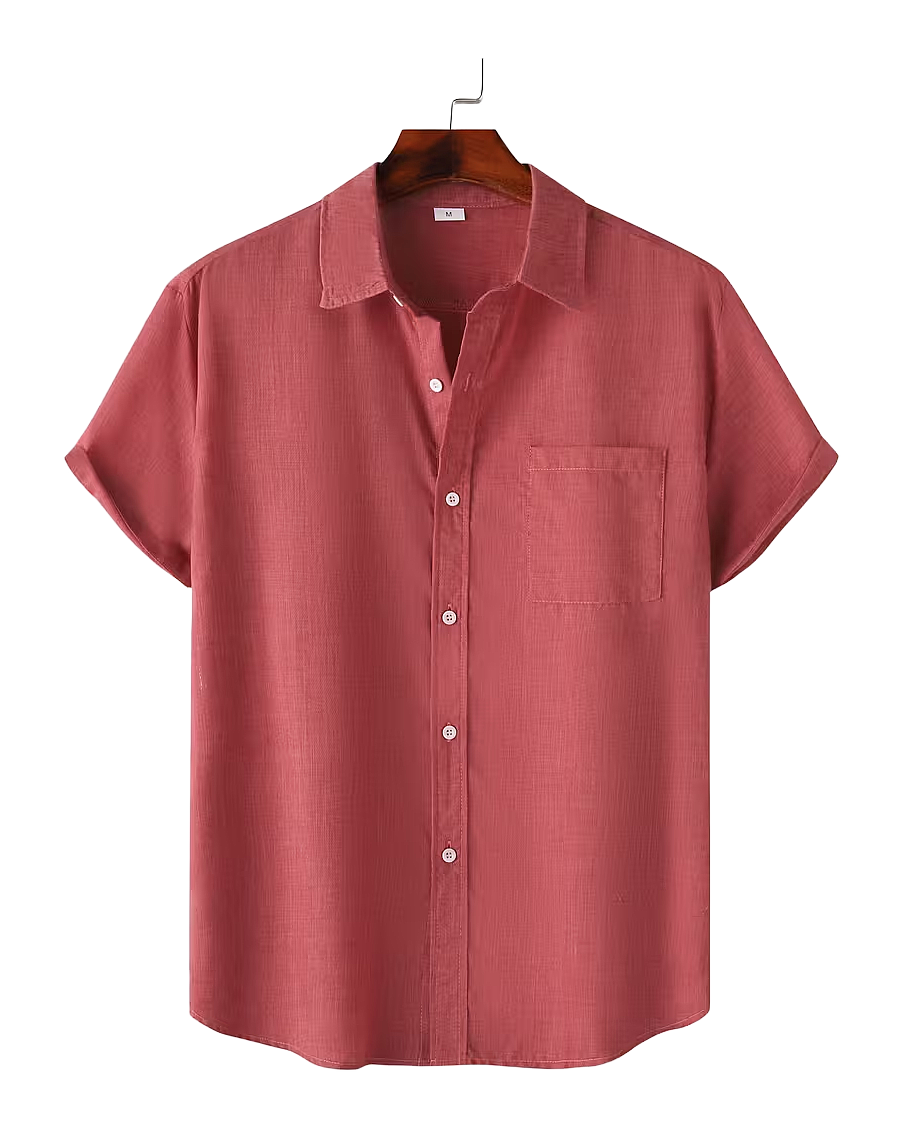 Relaxed Fit Short Sleeve Button Shirt