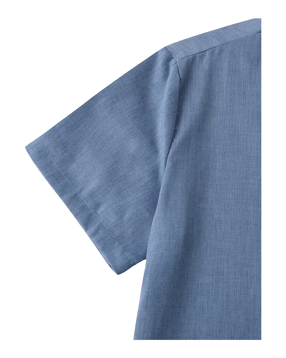 Relaxed Fit Short Sleeve Button Shirt