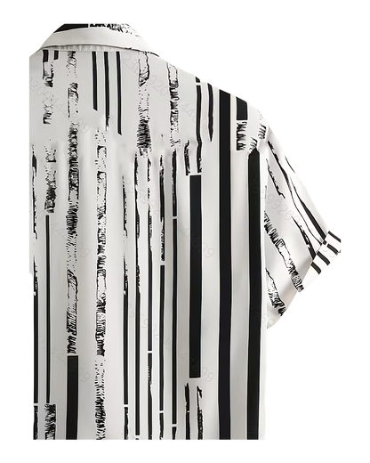 Abstract Stripe Casual Street Shirt